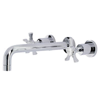 Thumbnail for Kingston Brass KS8021NX Hamilton Two-Handle Wall Mount Tub Faucet, Polished Chrome - BNGBath