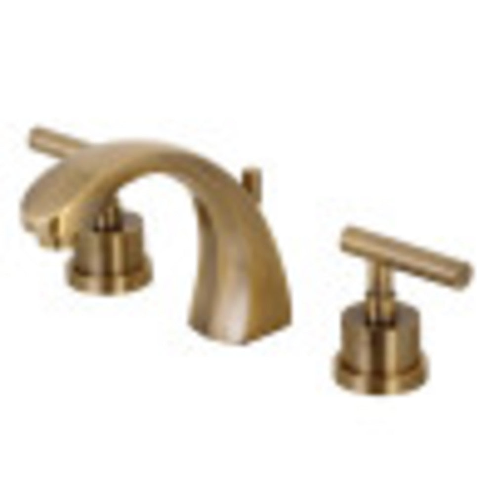 Kingston Brass KS4983CML Manhattan 8" Widespread Bathroom Faucet, Antique Brass - BNGBath