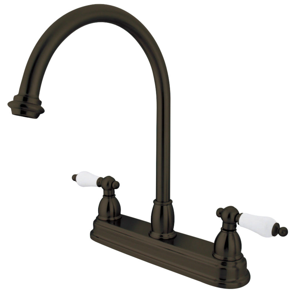 Kingston Brass KB3745PL Restoration Centerset Kitchen Faucet, Oil Rubbed Bronze - BNGBath