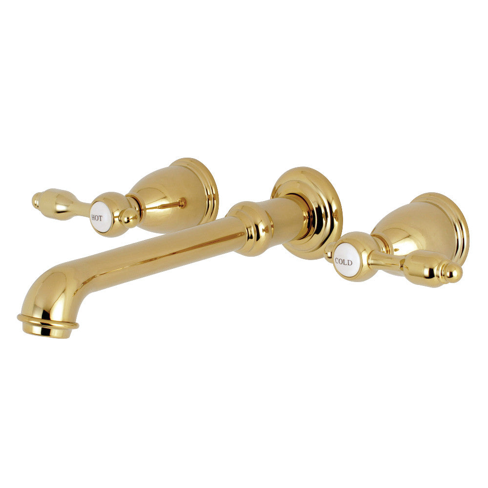 Kingston Brass KS7022TAL Tudor 2-Handle Wall Mount Roman Tub Faucet, Polished Brass - BNGBath