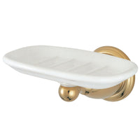 Thumbnail for Kingston Brass BA1755PB Heritage Wall-Mount Soap Dish, Polished Brass - BNGBath