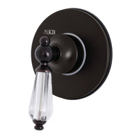 Thumbnail for Kingston Brass KS3035WLL 3-Way Diverter Valve with Trim Kit, Oil Rubbed Bronze - BNGBath