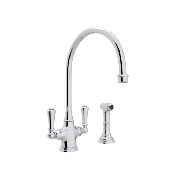 Perrin & Rowe Georgian Era Single Hole Kitchen Faucet with Sidespray - BNGBath