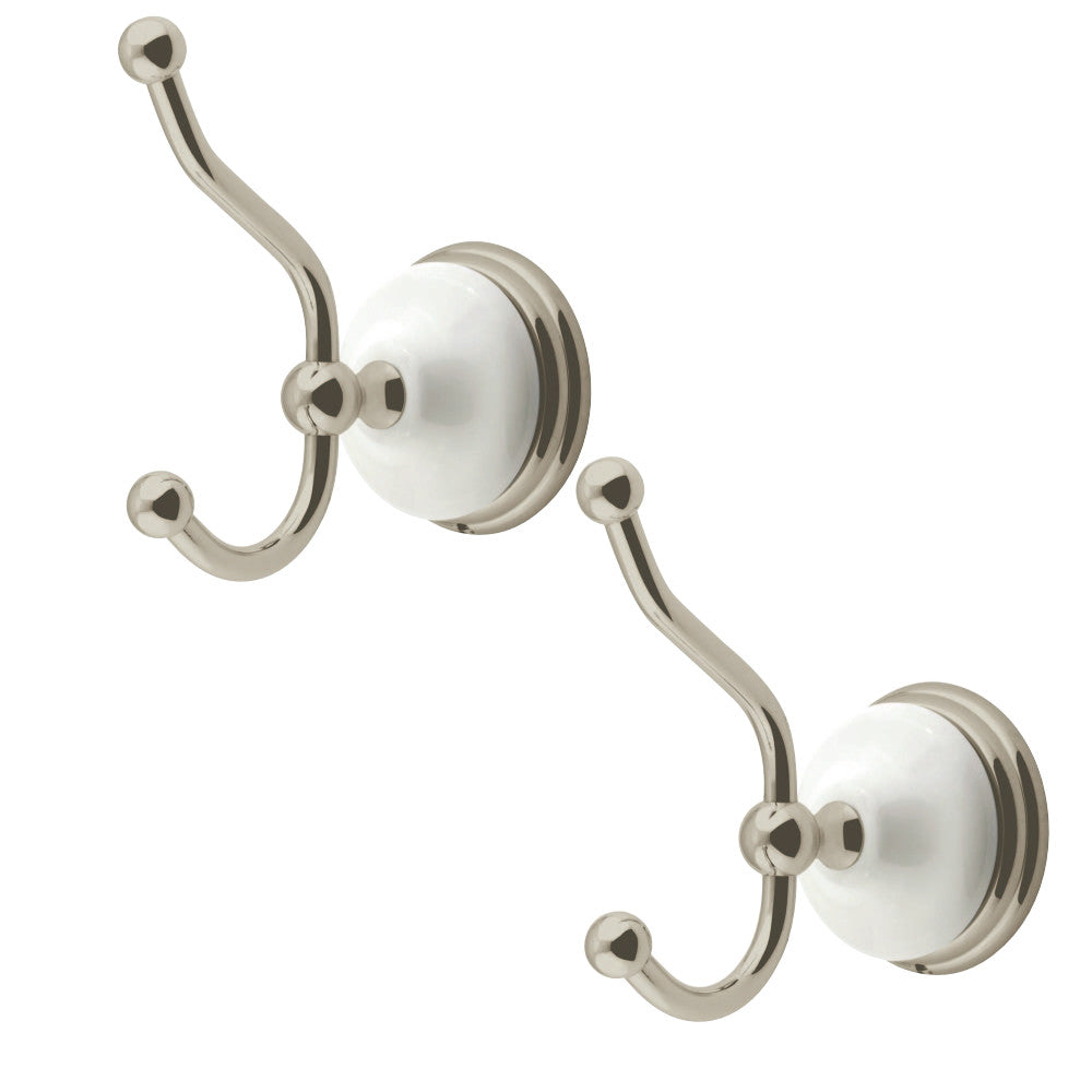 Kingston Brass BAK1117SN Victorian 2-Piece Robe Hook, Brushed Nickel - BNGBath