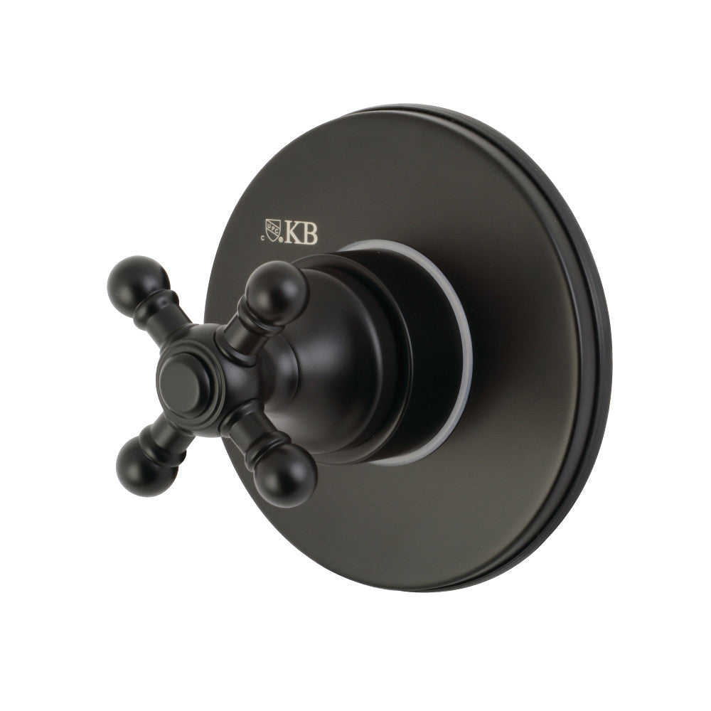 Kingston Brass KS3030BX 3-Way Diverter Valve with Trim Kit, Matte Black - BNGBath