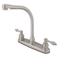 Thumbnail for Kingston Brass GKB718ALLS Victorian Centerset Kitchen Faucet, Brushed Nickel - BNGBath