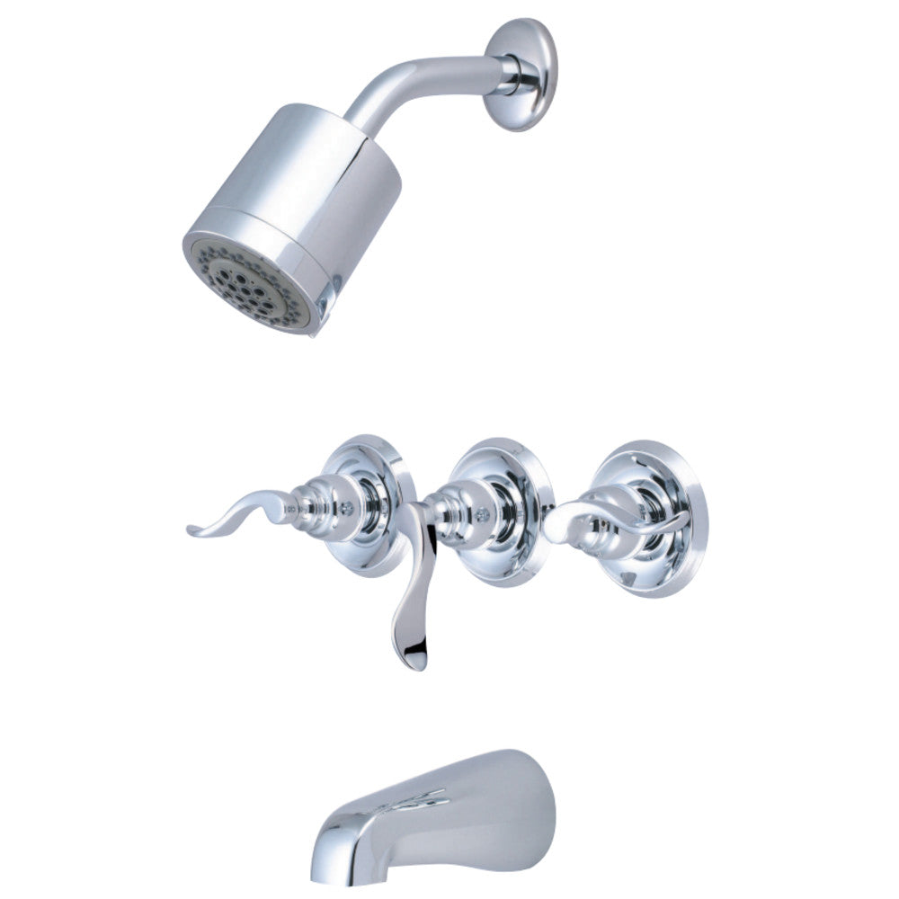 Kingston Brass KB8231NFL NuWave French Tub & Shower Faucet, Polished Chrome - BNGBath