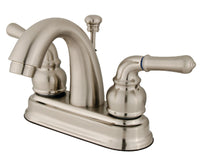 Thumbnail for Kingston Brass KB5618NML 4 in. Centerset Bathroom Faucet, Brushed Nickel - BNGBath