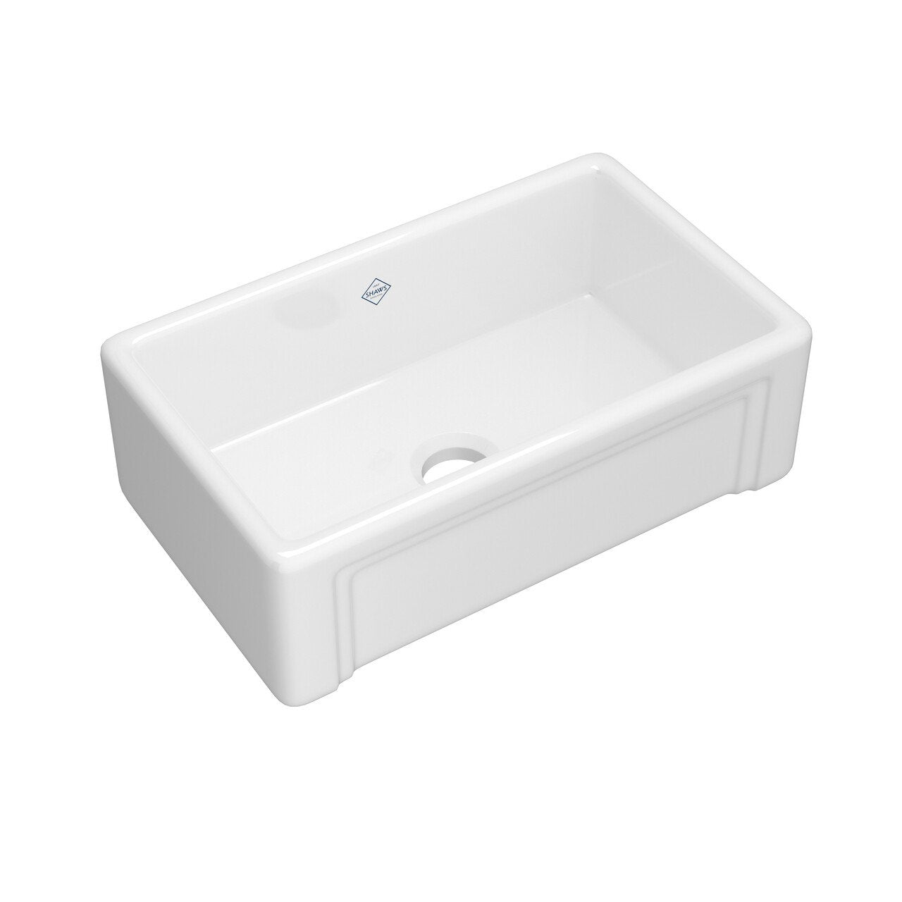 Shaws Original Egerton Casement Edge Front Single Bowl Farmhouse Apron Front Fireclay Kitchen Sink - BNGBath