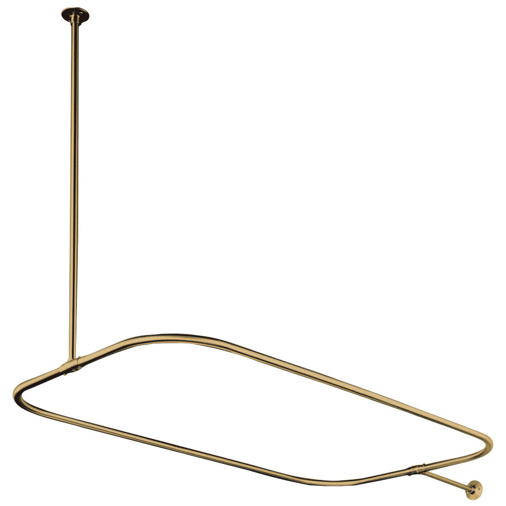 Kingston Brass CC3152 Rectangular Shower Rod, Polished Brass - BNGBath