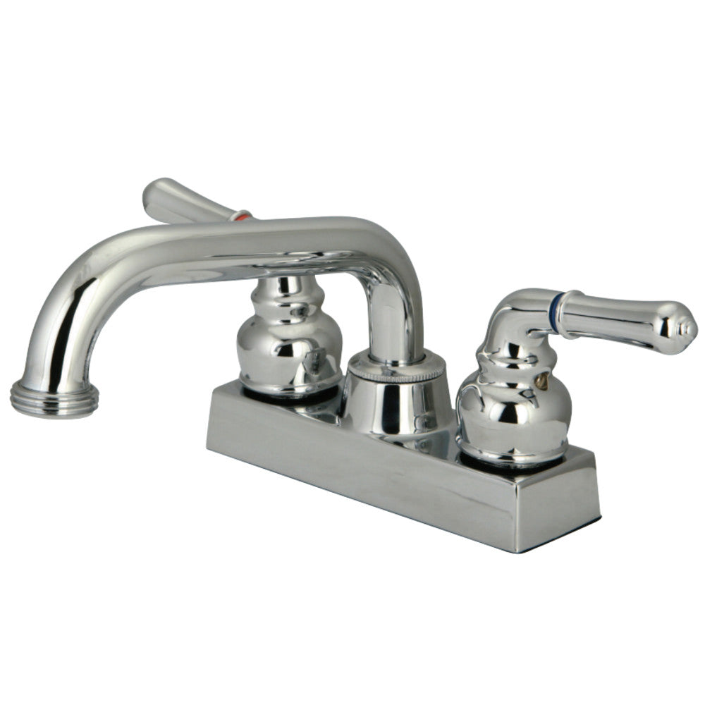 Kingston Brass KB2471NML 4 in. Centerset 2-Handle Laundry Faucet, Polished Chrome - BNGBath