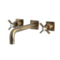 Thumbnail for Kingston Brass KS6023ZX Millennium Wall Mount Tub Faucet, Antique Brass - BNGBath