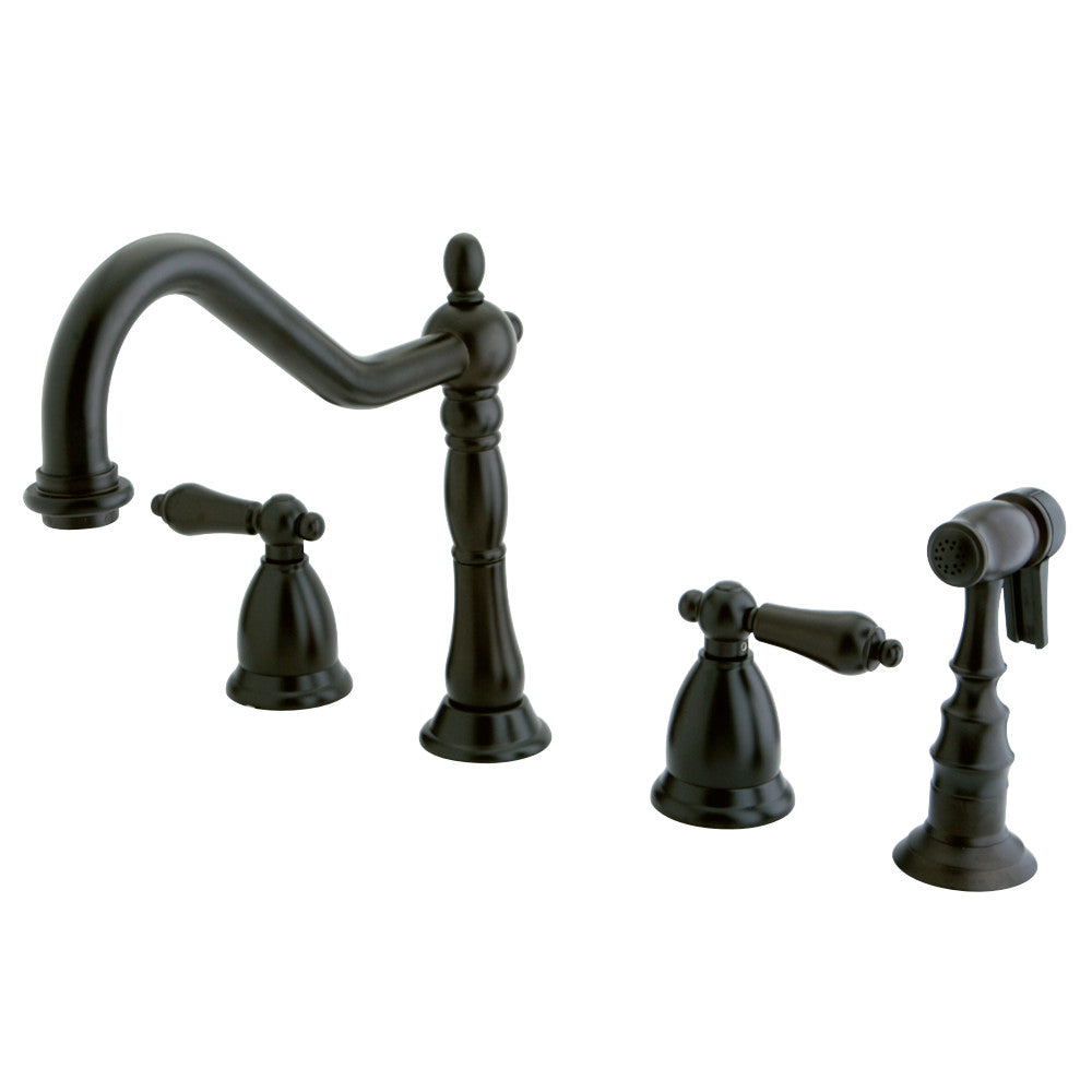 Kingston Brass KS1795ALBS Widespread Kitchen Faucet, Oil Rubbed Bronze - BNGBath