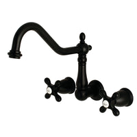 Thumbnail for Kingston Brass KS1280AX Wall Mount Kitchen Faucet, Matte Black - BNGBath