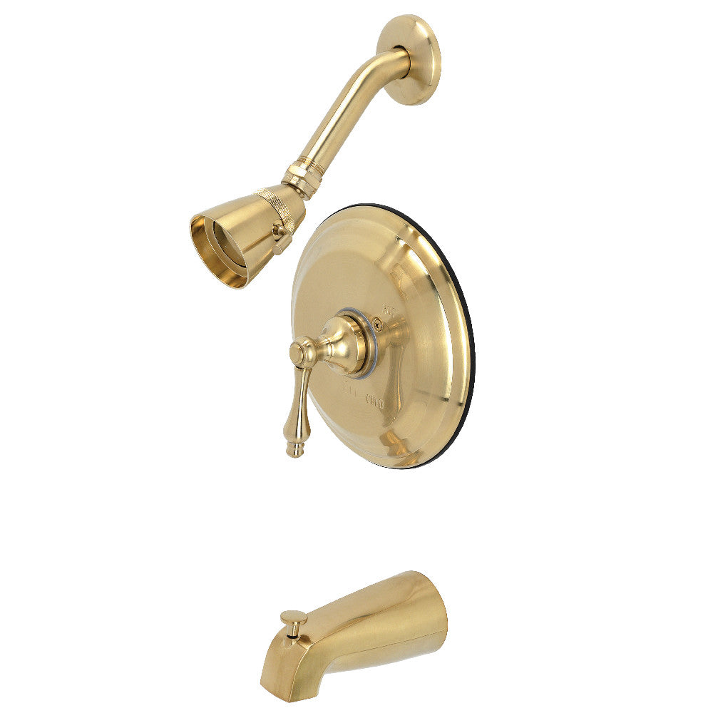 Kingston Brass KB3637AL Restoration Tub and Shower Faucet, Brushed Brass - BNGBath