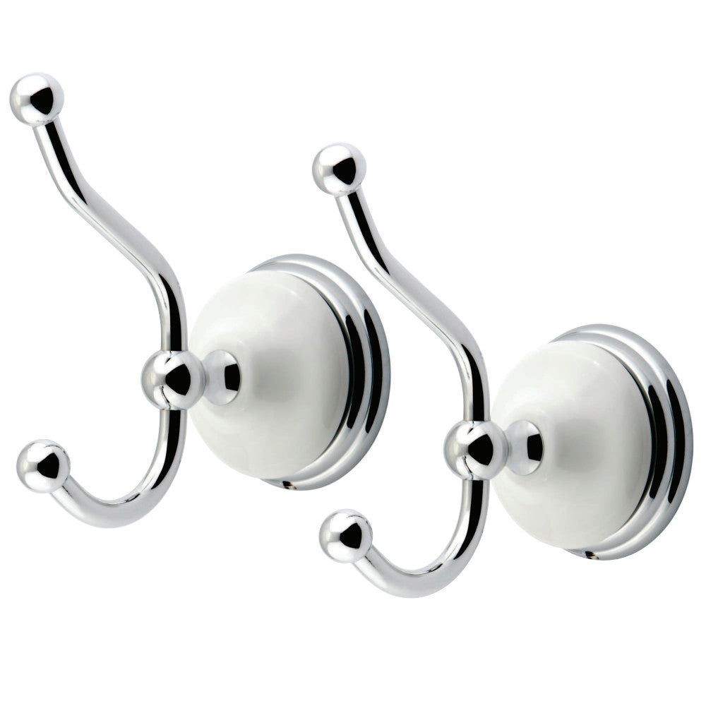 Kingston Brass BAK1117C Victorian 2-Piece Robe Hook, Polished Chrome - BNGBath