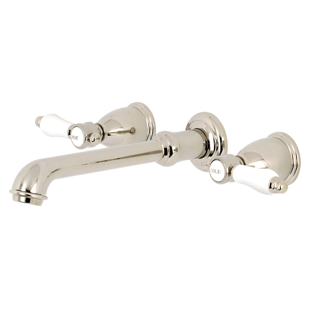 Kingston Brass KS7126BPL 8-Inch Center Wall Mount Bathroom Faucet, Polished Nickel - BNGBath