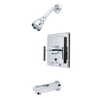 Thumbnail for Kingston Brass KB86510CML Manhattan Sungle-Handle Tub and Shower Faucet, Polished Chrome - BNGBath