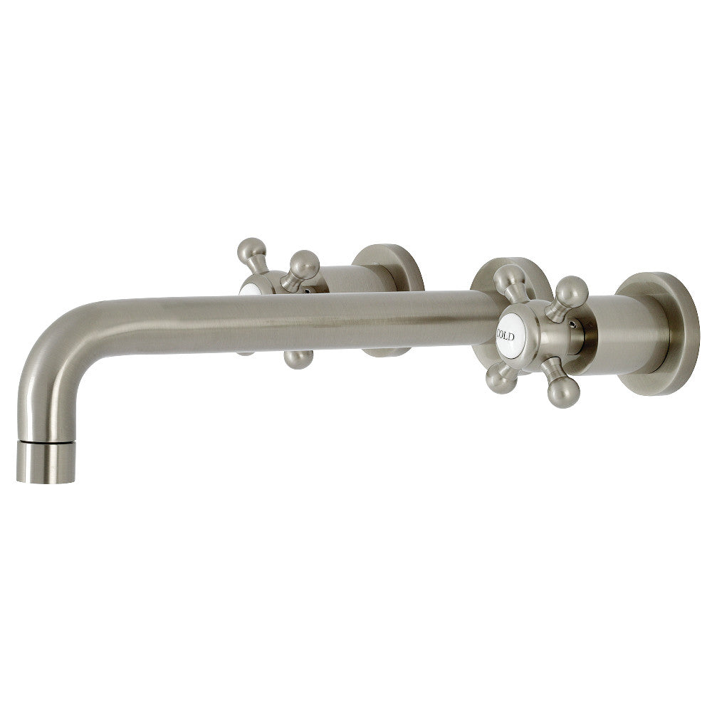 Kingston Brass KS8028BX Metropolitan Two-Handle Wall Mount Tub Faucet, Brushed Nickel - BNGBath