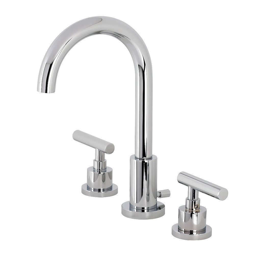 Kingston Brass FSC8921CML Manhattan Widespread Bathroom Faucet with Brass Pop-Up, Polished Chrome - BNGBath