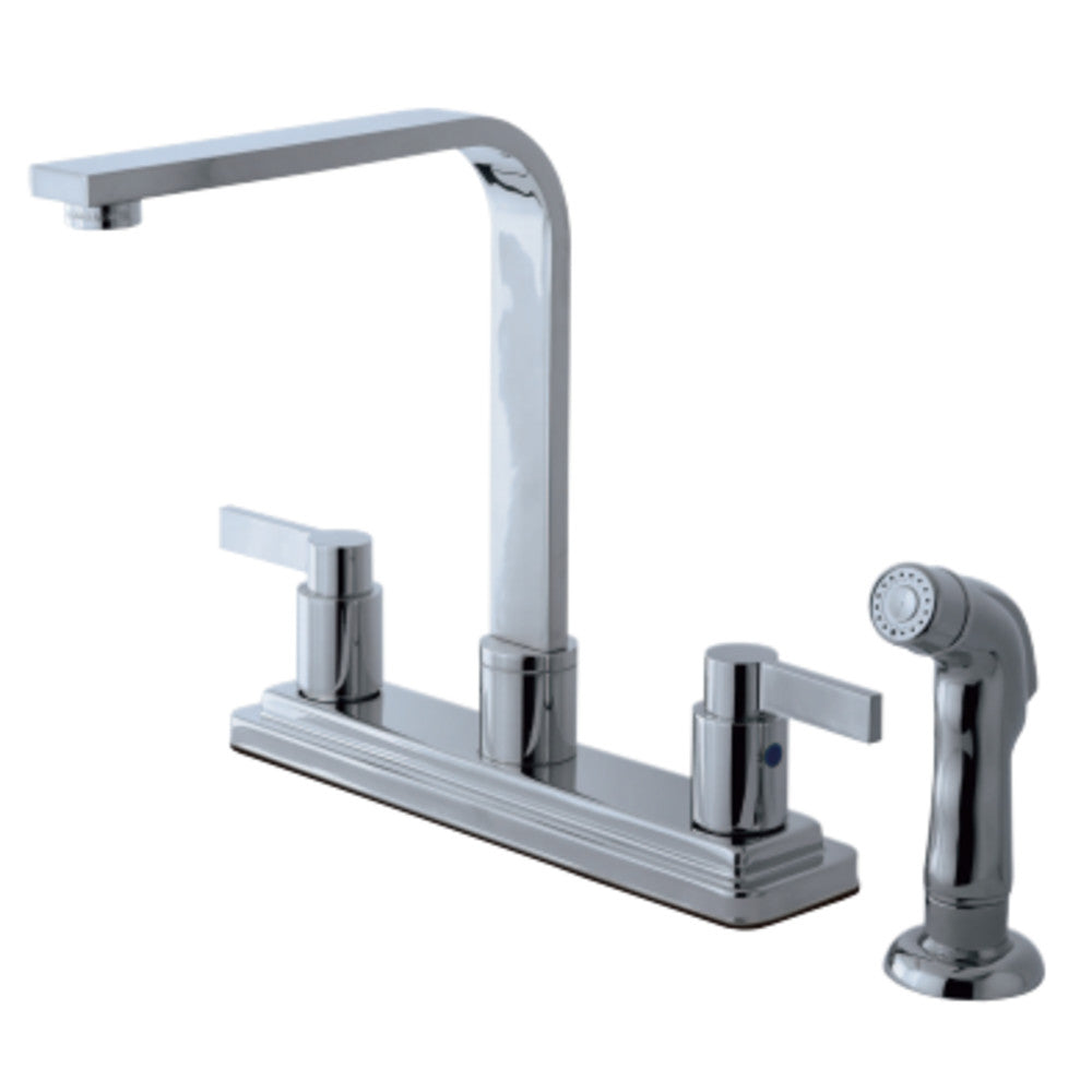 Kingston Brass KB8791NDLSP NuvoFusion Centerset Kitchen Faucet, Polished Chrome - BNGBath