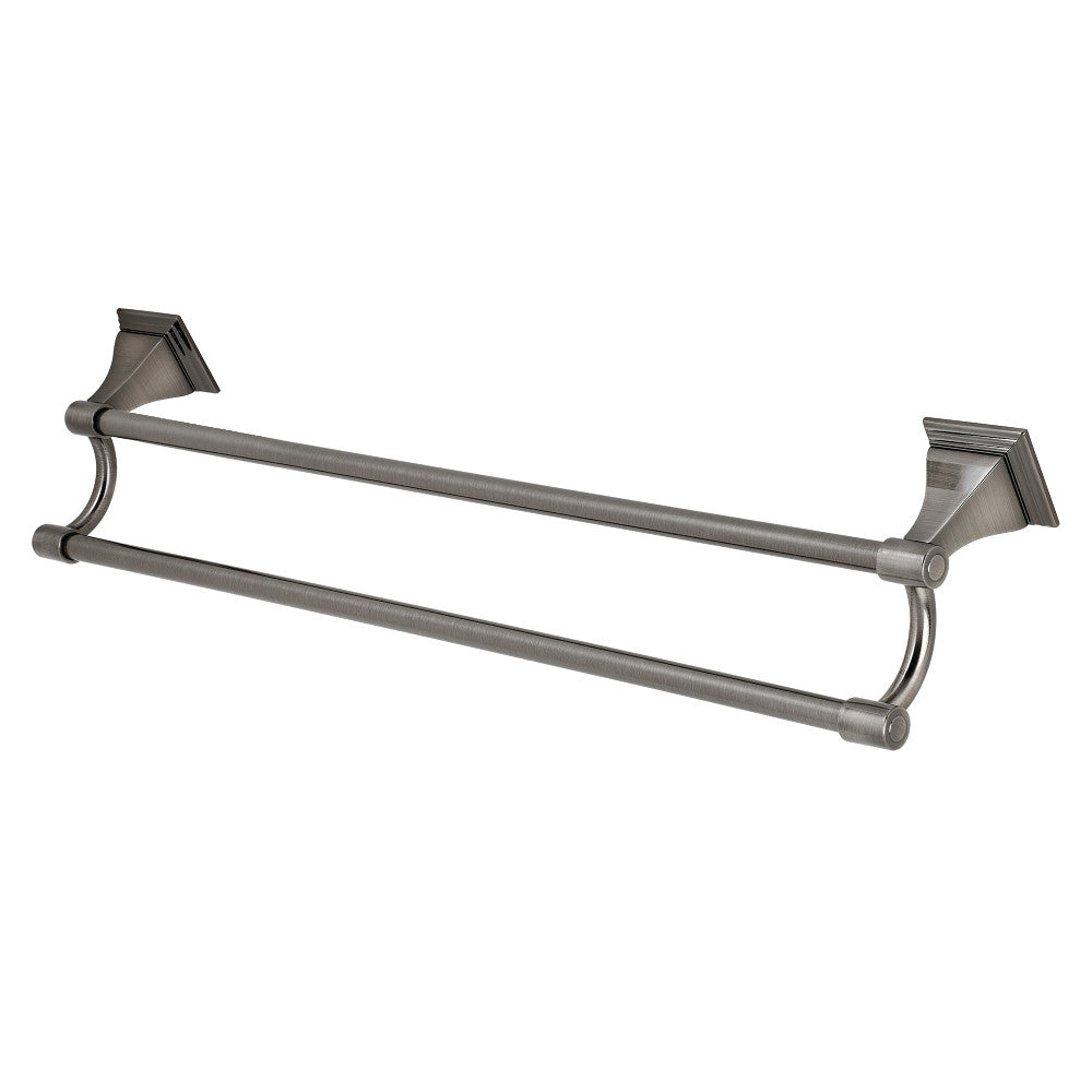 Kingston Brass BAH6123BS Monarch 24-Inch Dual Towel Bar, Black Stainless - BNGBath