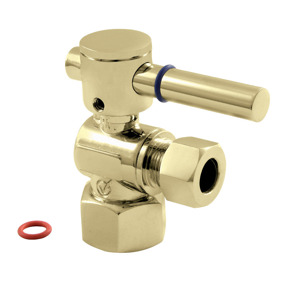 Kingston Brass CC43102DL Quarter Turn Valve (1/2" FIP X 3/8" O.D. Compression), Polished Brass - BNGBath