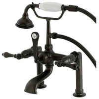 Thumbnail for Kingston Brass AE103T5 Auqa Vintage Deck Mount Clawfoot Tub Faucet, Oil Rubbed Bronze - BNGBath