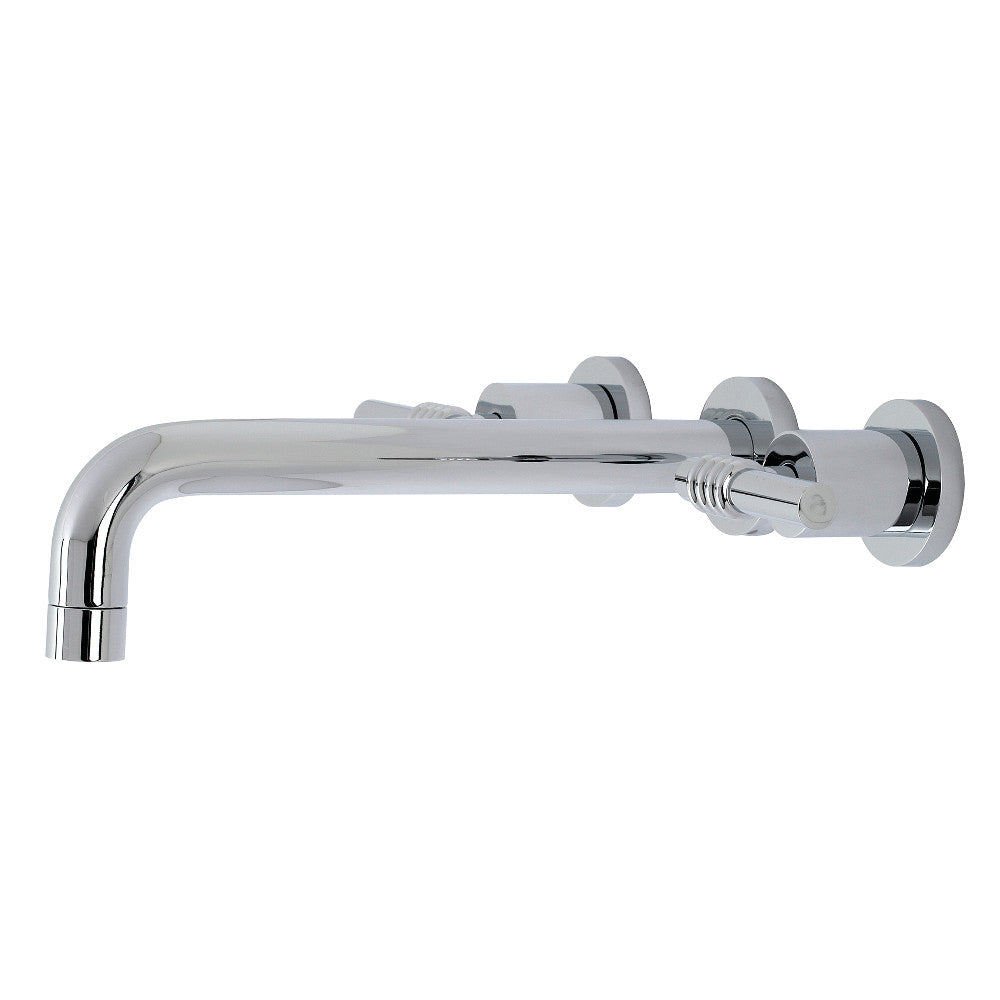 Kingston Brass KS8021ML Milano Two-Handle Wall Mount Tub Faucet, Polished Chrome - BNGBath