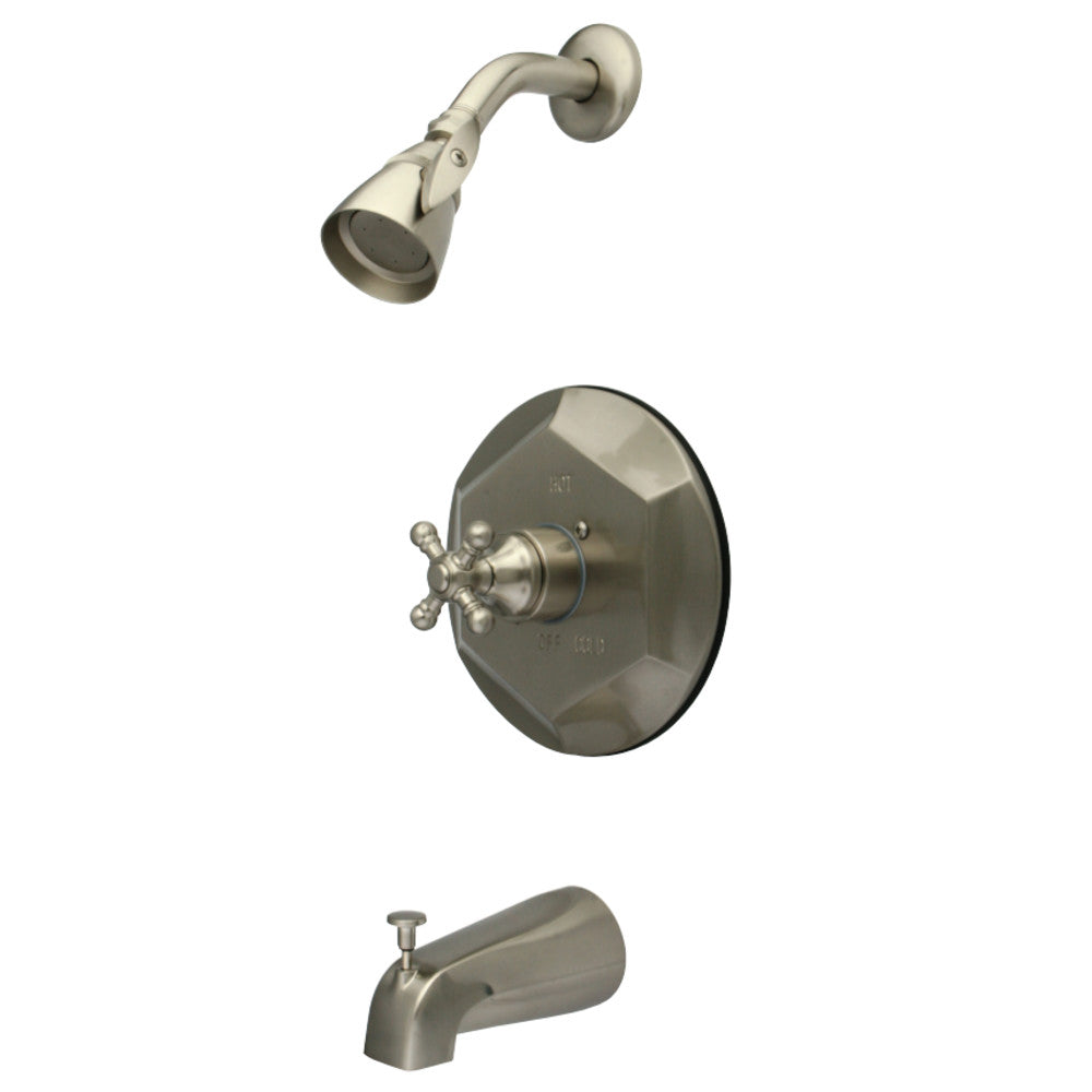 Kingston Brass KB4638BX English Vintage Tub with Shower Faucet, Brushed Nickel - BNGBath