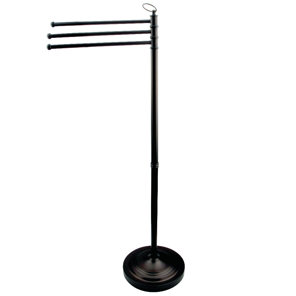 Kingston Brass CC2020 Vintage Pedestal Towel Bar, Matte Black - BNGBath