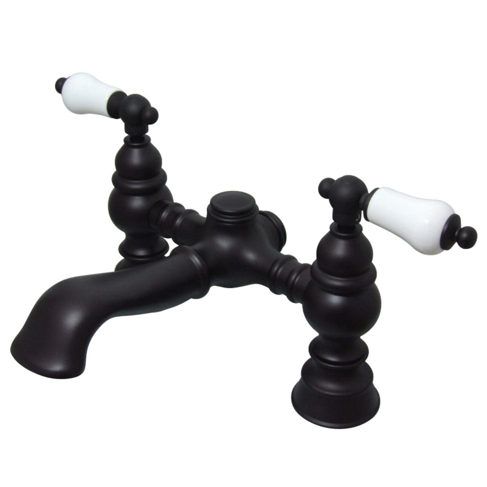 Kingston Brass CC1130T5 Vintage 7-Inch Deck Mount Tub Faucet, Oil Rubbed Bronze - BNGBath