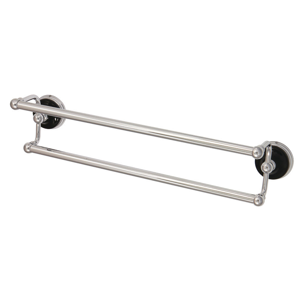 Kingston Brass BA91318C Water Onyx 18 in. Dual Towel Bar, Polished Chrome - BNGBath