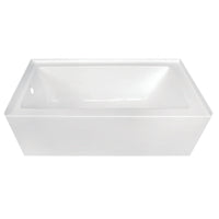 Thumbnail for Aqua Eden VTDE603122X-P 60-INCH Acrylic Regular Alcove Tub - BNGBath