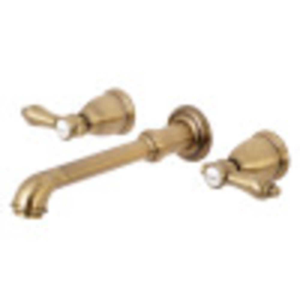 Kingston Brass KS7123BAL 8-Inch Center Wall Mount Bathroom Faucet, Antique Brass - BNGBath