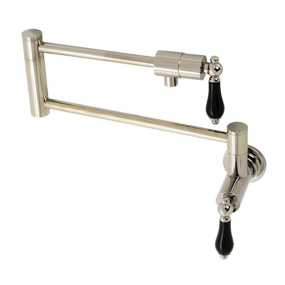 Kingston Brass KS4106PKL Duchess Wall Mount Pot Filler, Polished Nickel - BNGBath