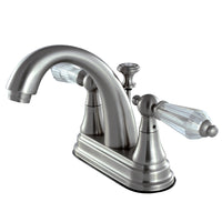 Thumbnail for Kingston Brass KS7618WLL 4 in. Centerset Bathroom Faucet, Brushed Nickel - BNGBath