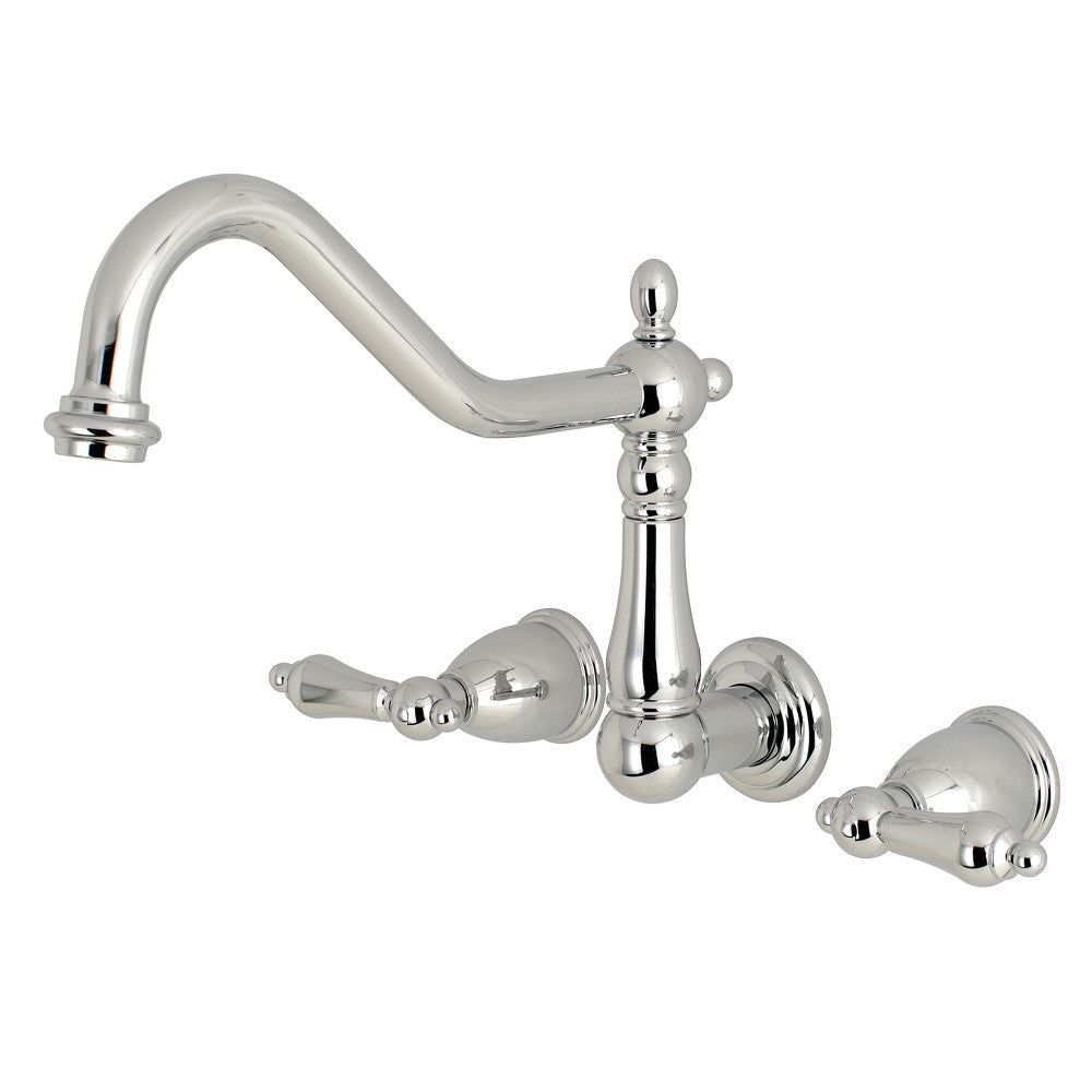 Kingston Brass KS1021AL Heritage Wall Mount Tub Faucet, Polished Chrome - BNGBath