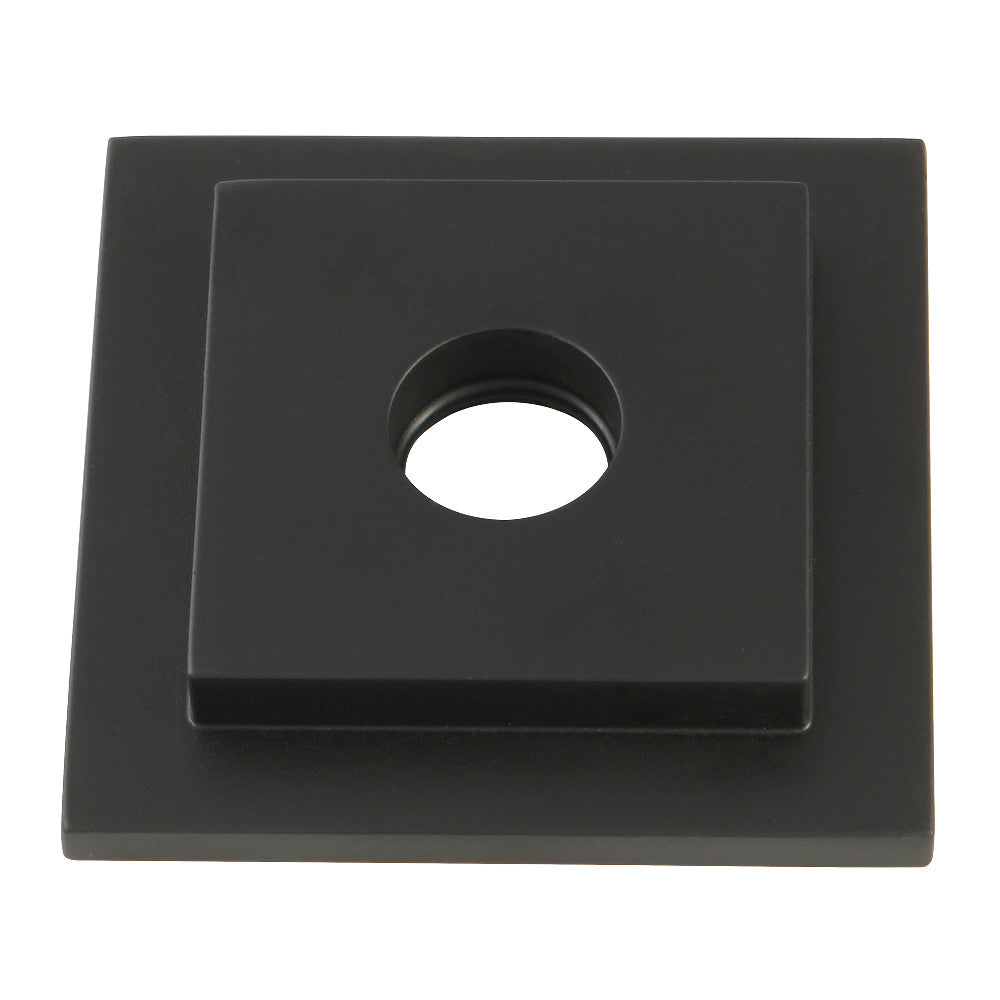 Kingston Brass FLSQUARE0 Claremont Heavy Duty Square Solid Cast Brass Shower Flange, Matte Black - BNGBath