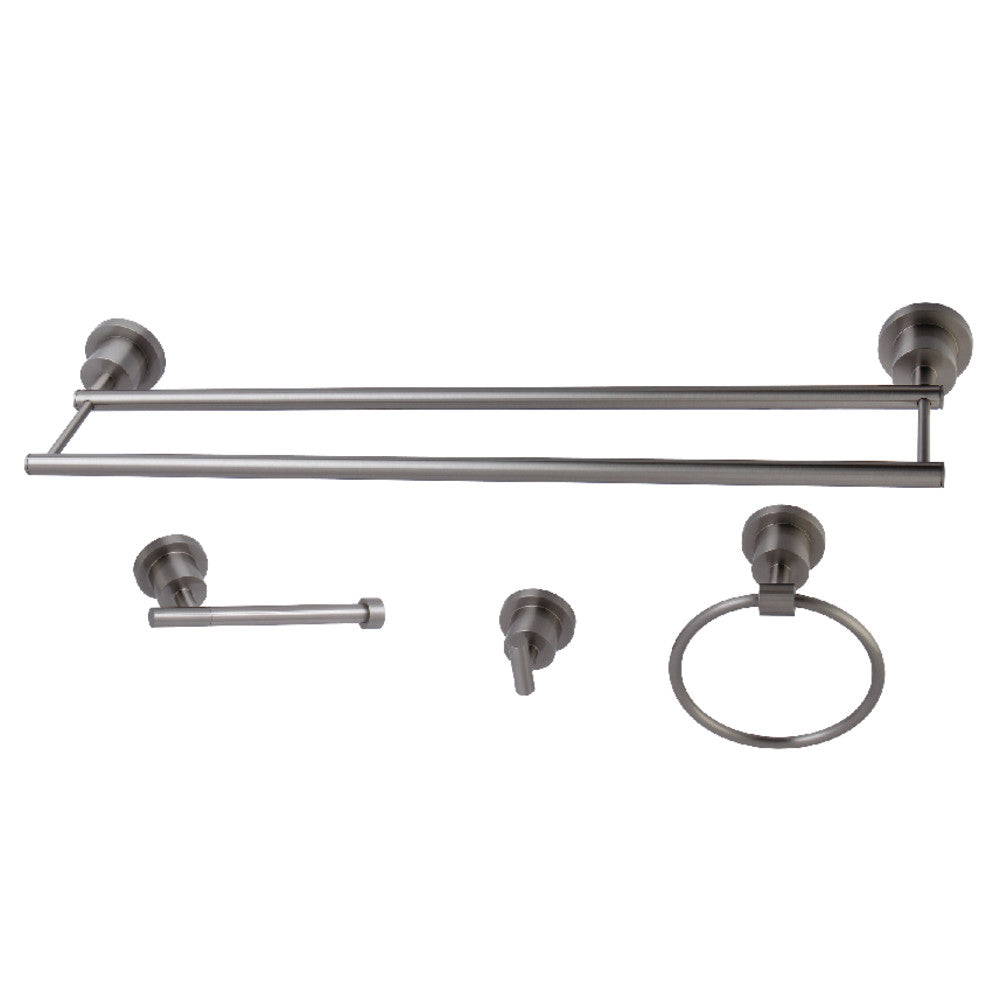 Kingston Brass BAK8213478SN 4-Piece Bathroom Accessories Set, Brushed Nickel - BNGBath