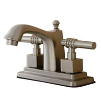 Thumbnail for Kingston Brass KS8648QL 4 in. Centerset Bathroom Faucet, Brushed Nickel - BNGBath