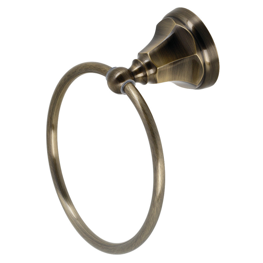 Kingston Brass BA4814AB Metropolitan 6-Inch Towel Ring, Antique Brass - BNGBath