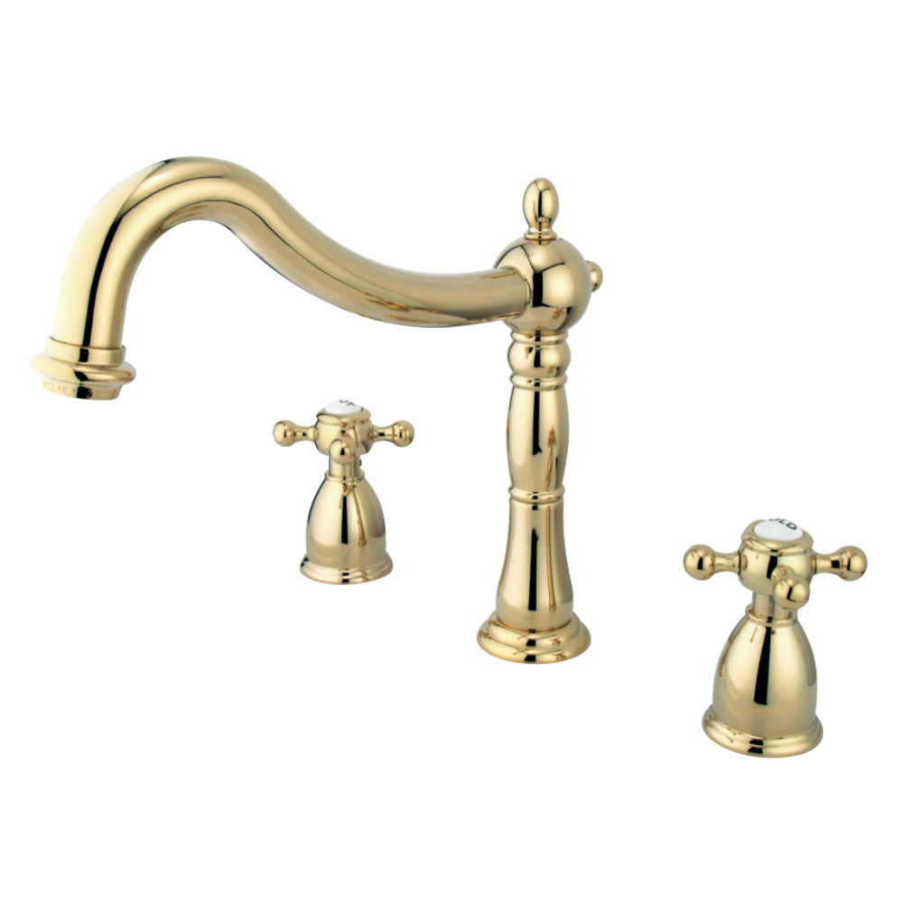 Kingston Brass KS1342BX Heritage Roman Tub Faucet, Polished Brass - BNGBath