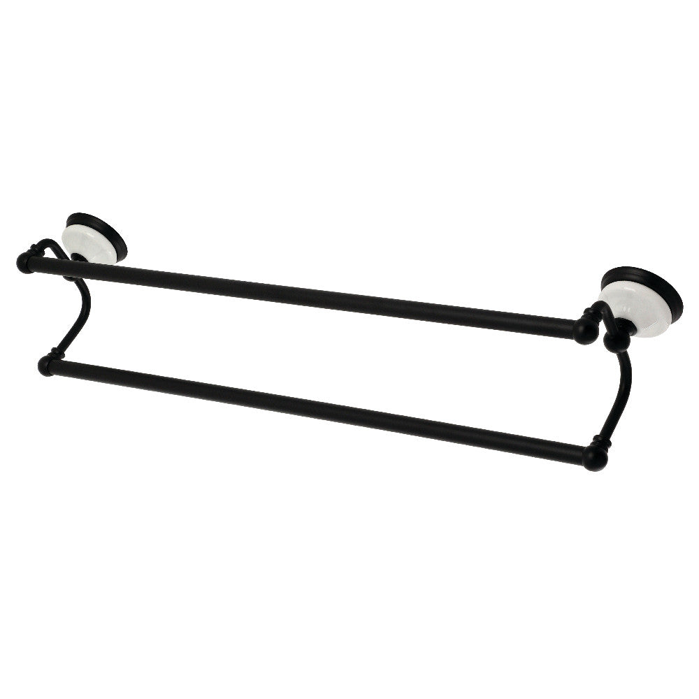 Kingston Brass BA1113MB Victorian 24-Inch Dual Towel Bar, Matte Black - BNGBath