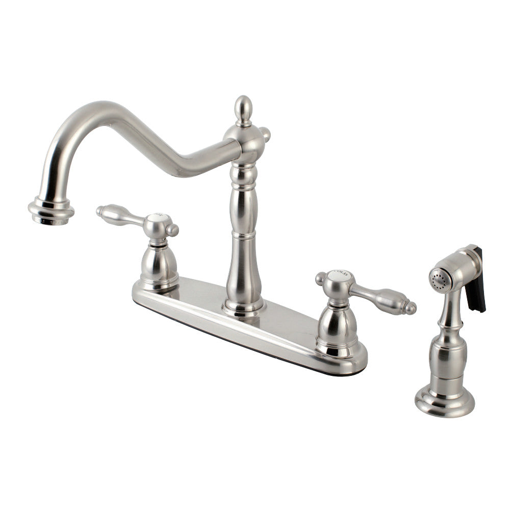 Kingston Brass KB1758TALBS Tudor Centerset Kitchen Faucet, Brushed Nickel - BNGBath