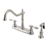 Thumbnail for Kingston Brass KB1758TALBS Tudor Centerset Kitchen Faucet, Brushed Nickel - BNGBath