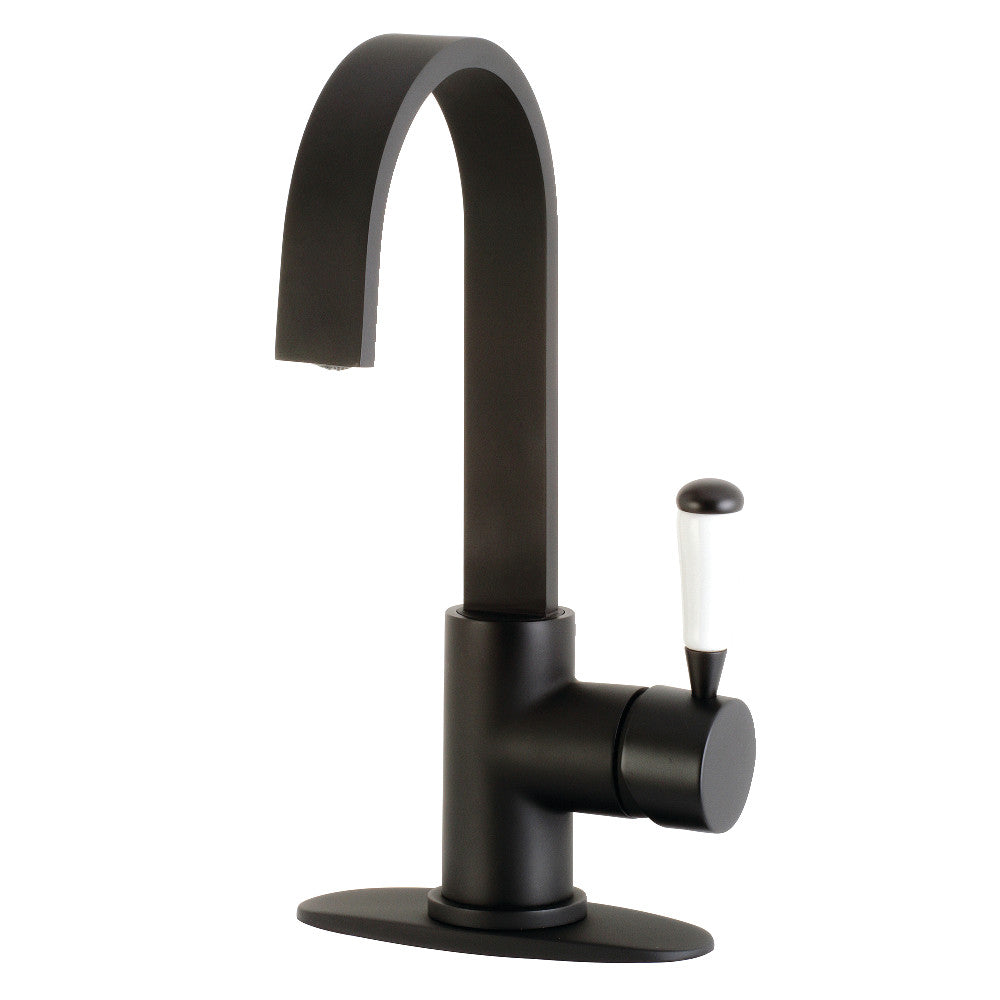 Kingston Brass LS8610DPL Paris One-Handle 1-Hole Deck Mounted Bar Faucet, Matte Black - BNGBath