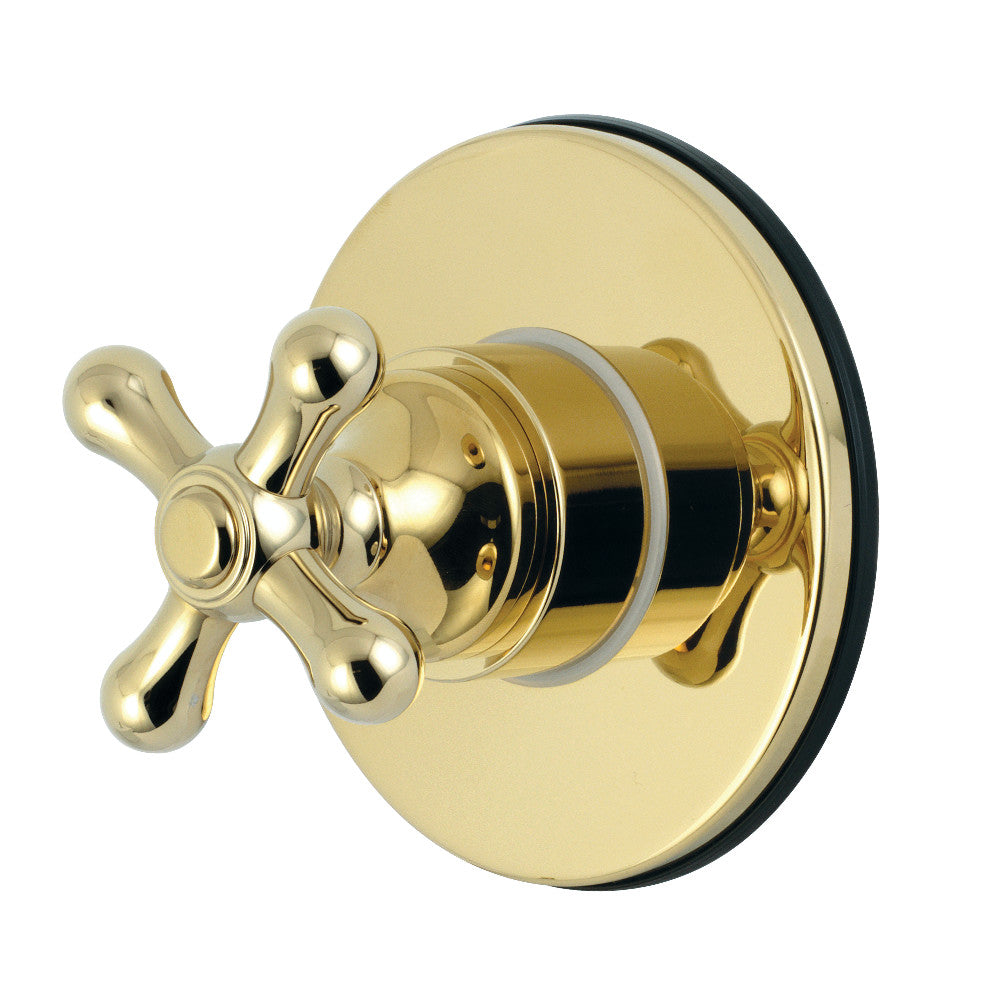 Kingston Brass KS3032AX 3-Way Diverter Valve with Trim Kit, Polished Brass - BNGBath