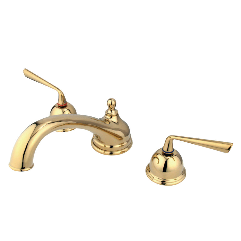 Kingston Brass KS3352ZL Silver Sage Roman Tub Faucet, Polished Brass - BNGBath