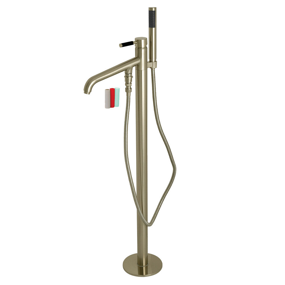 Kingston Brass KS8138DKL Kaiser Freestanding Tub Faucet with Hand Shower, Brushed Nickel - BNGBath